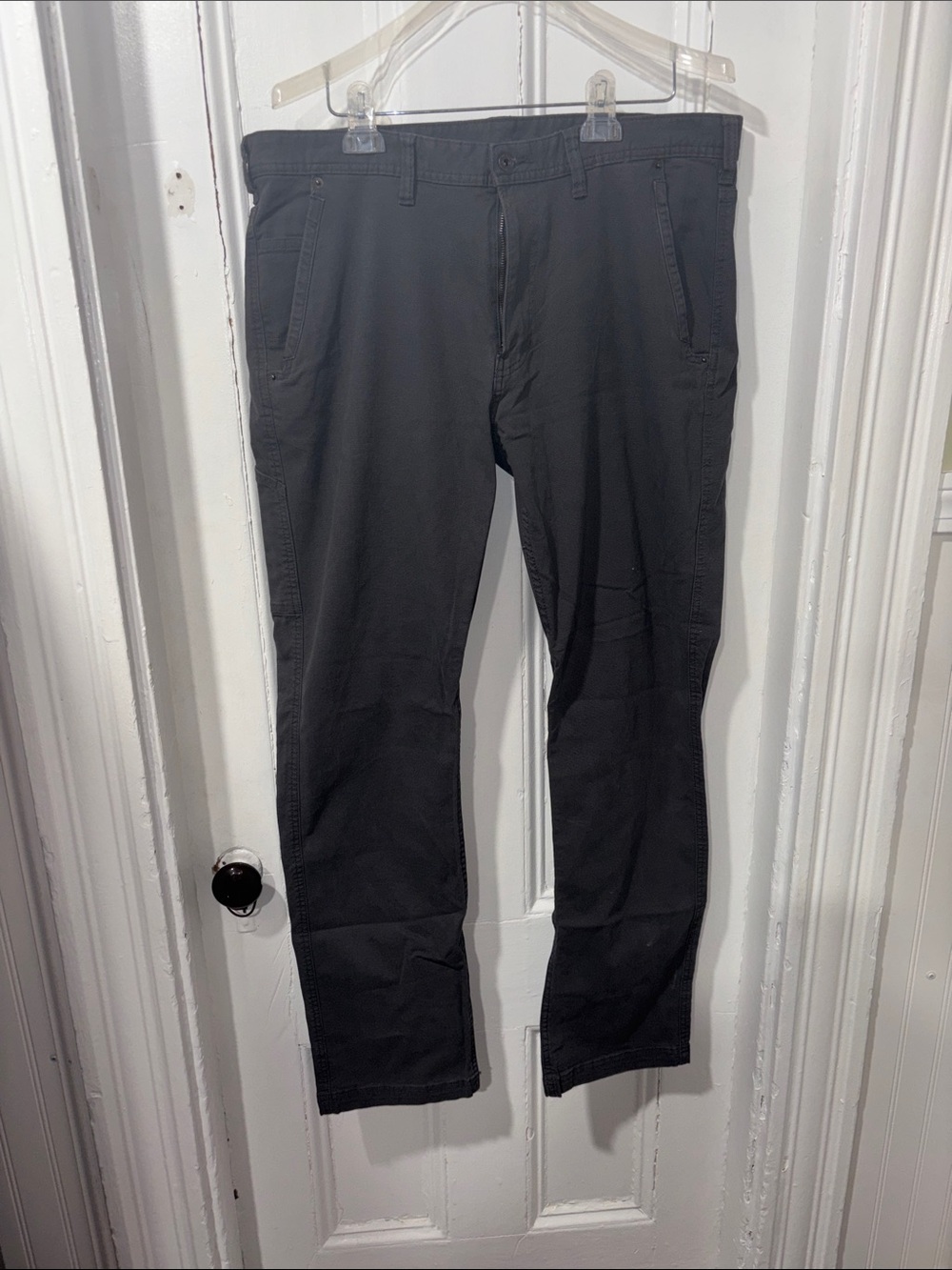 Eddie Bauer Black Straight-Leg Painter Jeans 38x34